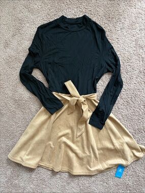 Cupshe Black Top Tie-Waist Dress